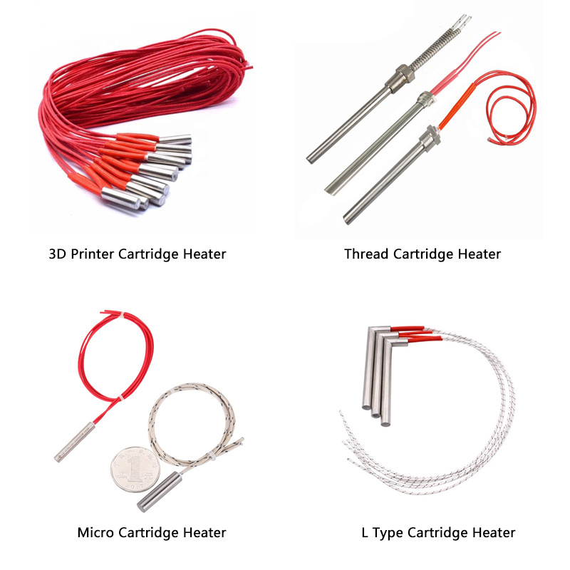 3mm 4mm 5mm diameter 12v 40w resistance micro cartridge heater electric mini heating element