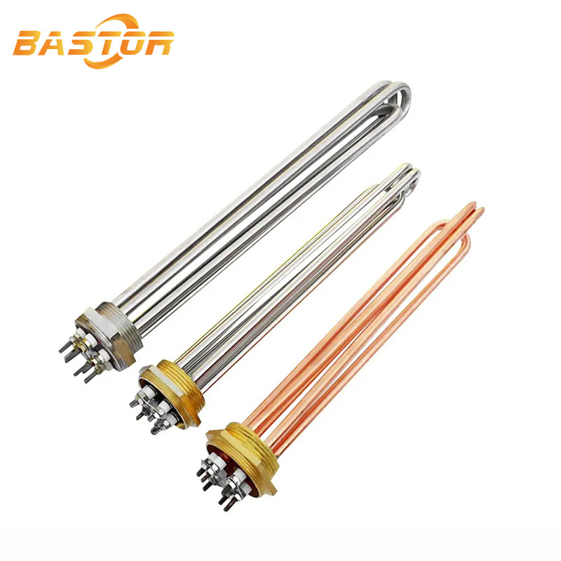 220v 380v 3kw 6kw 9kw 12kw electric Water Heater Element DC immersion Tubular Heating Element with 1'' BSP/NPT