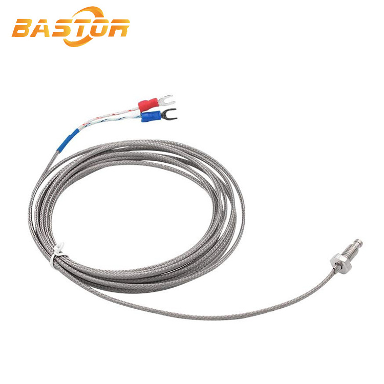 wholesale price 1m 2m 3m 5m 10m wire high temperature sensor screw thread M6 M8 thermocouple type j