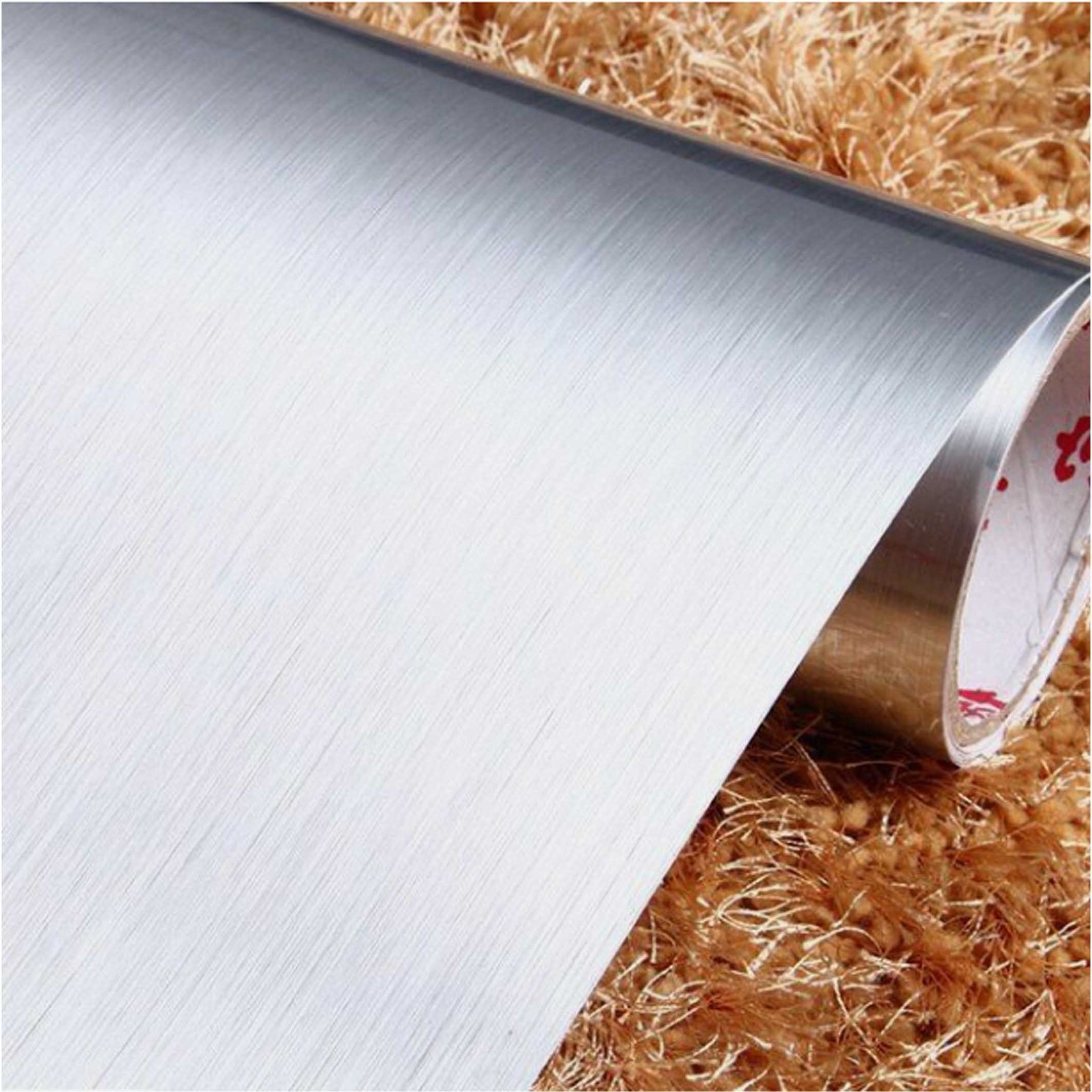 Water-based glue permanent adhesion metal self adhesive pvc film gold silver high glossy vinyl foil interior PVC rewindled roll