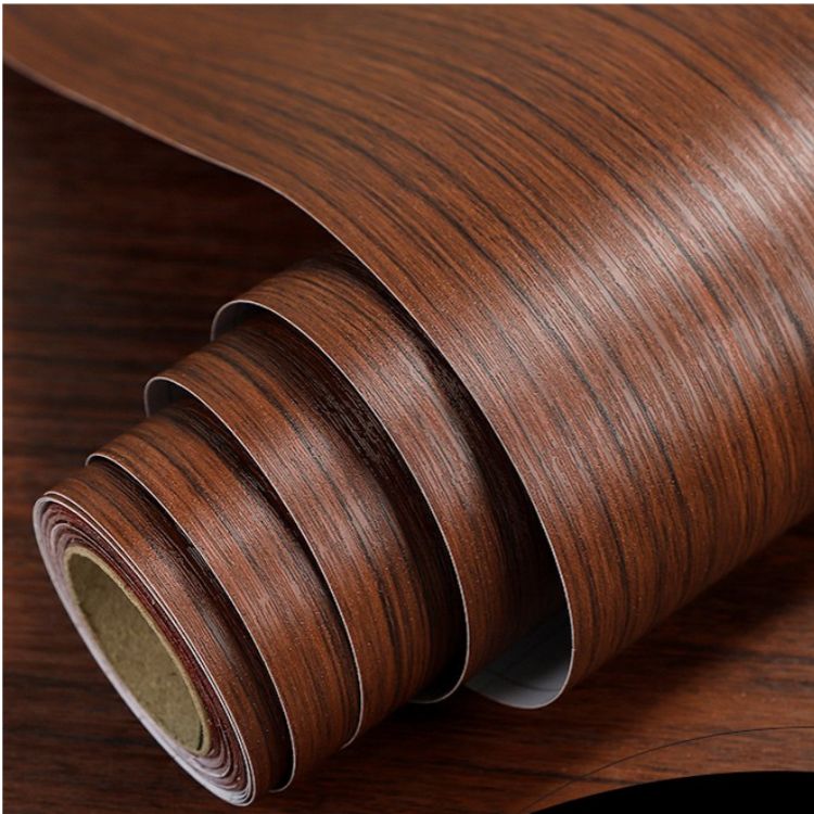 Factory Price pvc wood veneer film vinyl pvc film decorative melamine wood grain paper for furniture