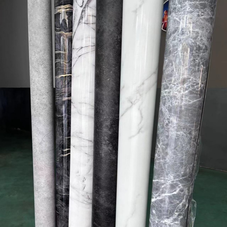 High quality  Marble PVC Film PVC Decorative Flm for Furniture Kitchen Cabinet Vinyl Wrap