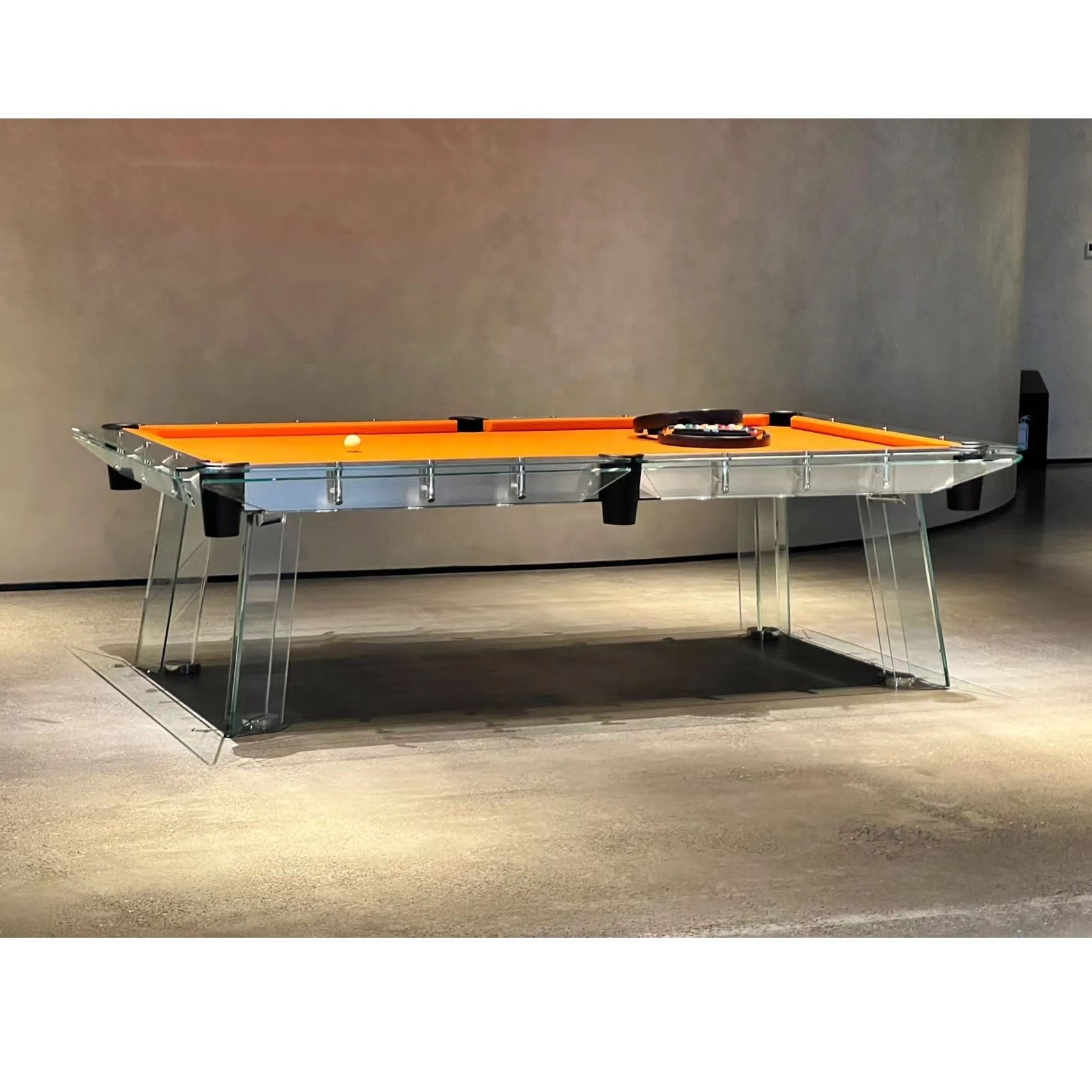 High end customized 7ft 8ft 9ft glass made snooker billiard pool table with 3 cushion slate and glass