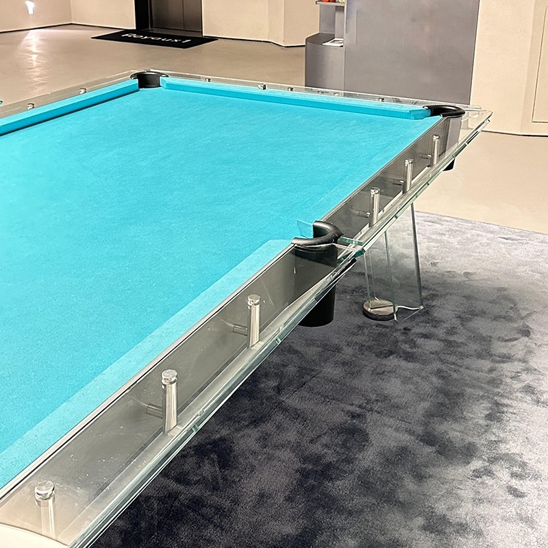 Bojue high grade full size custom glass slate cushion billiards pool table 7ft 8ft 9ft with dining top folding best quality