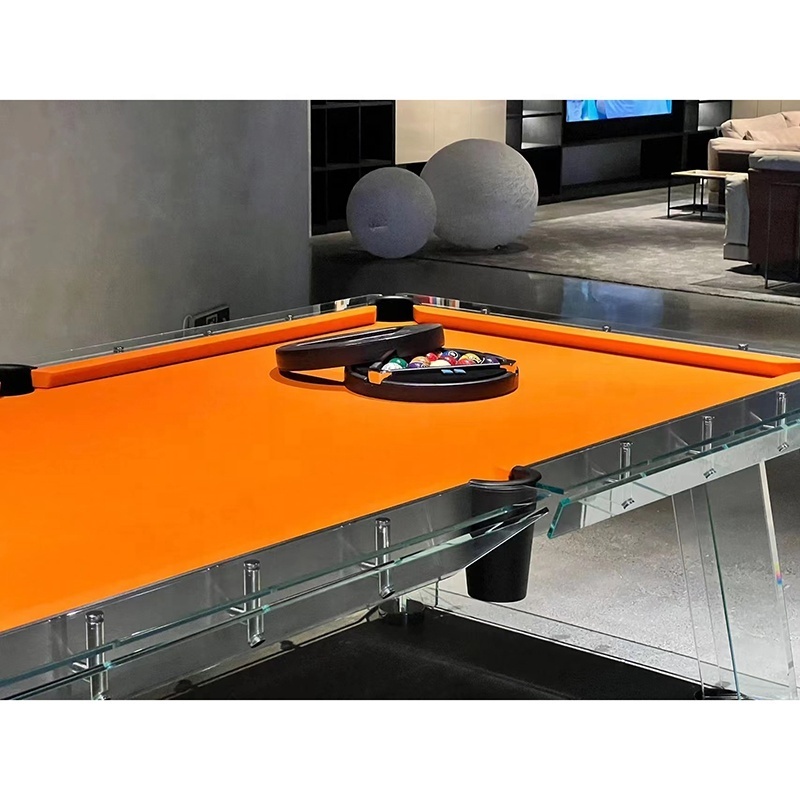 Bojue high grade full size custom glass slate cushion billiards pool table 7ft 8ft 9ft with dining top folding best quality