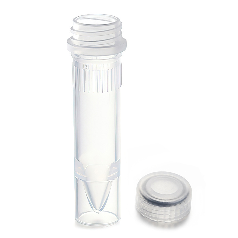 PP Microcentrifuge Tubes Transparent Screw Cap Micro Tubes 1.5ml Centrifuge Tubes