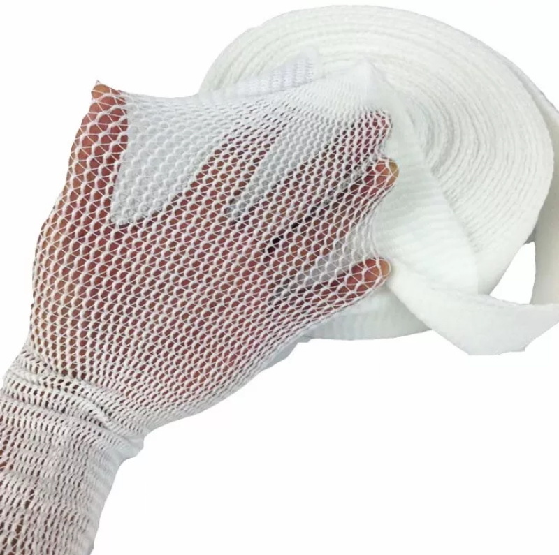 Disposable Tubular Net bandage for pet wounds Easy To Wrap Elastic Bandage Cover White Net Stretch Bandage