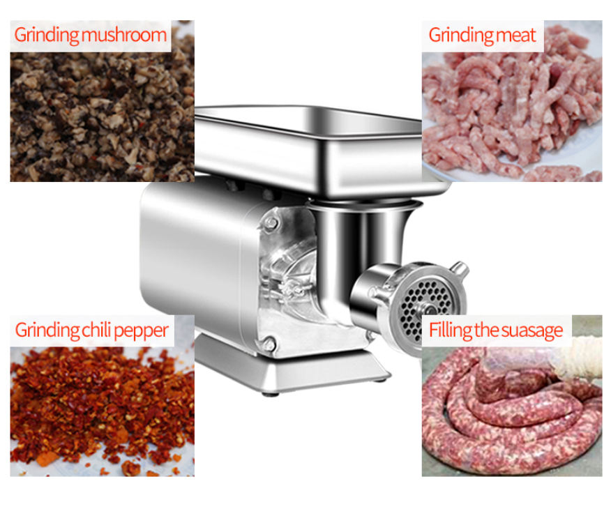 meat grinder for butchers Industrial meat mince cutter mixers electric meat grinder mincer with sausage stuffer