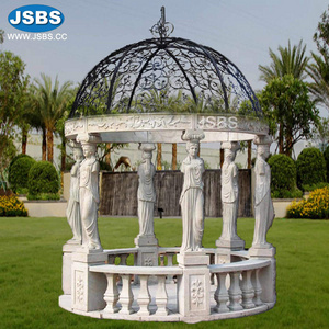 Carved Statues Natural Stone Luxury Garden Gazebo