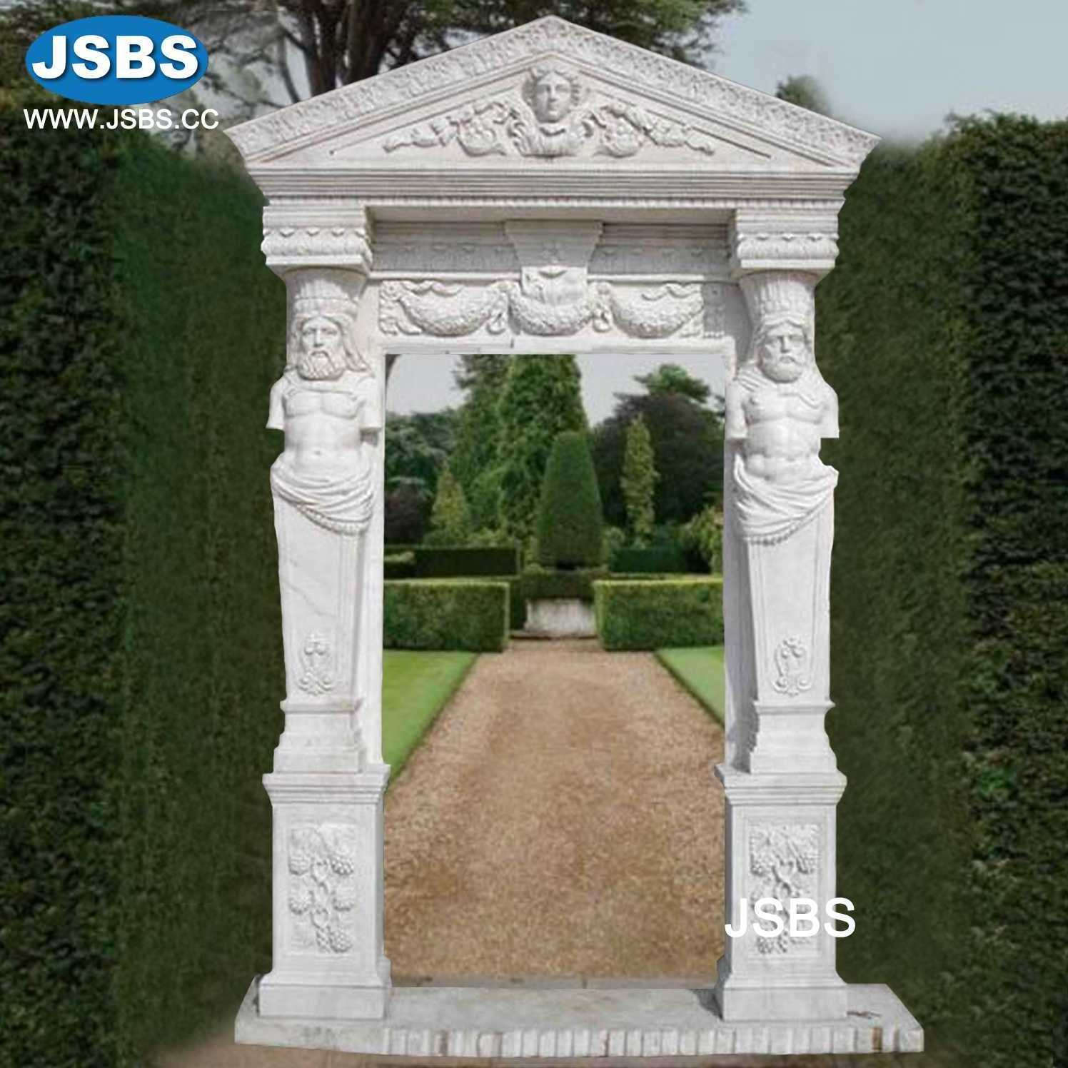 white marble entrance stone door surround frame interior or exterior home decoration design