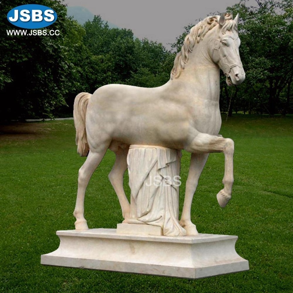 hot selling Custom-made classical Carved natural Marble Headstone with Horse