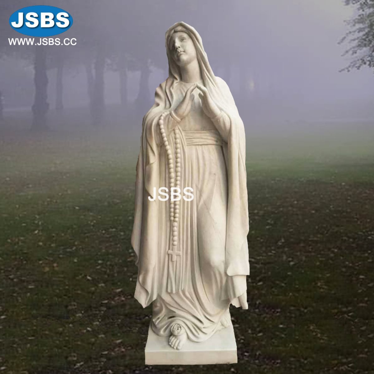 Natural stone carved white marble virgin mary granite headstone monument tombstone design