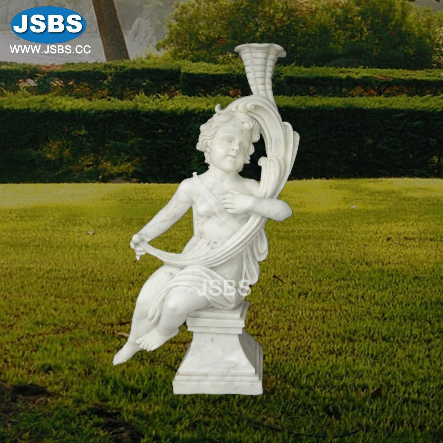 Outdoor Garden Little Kid Boy Nude Angel Statue