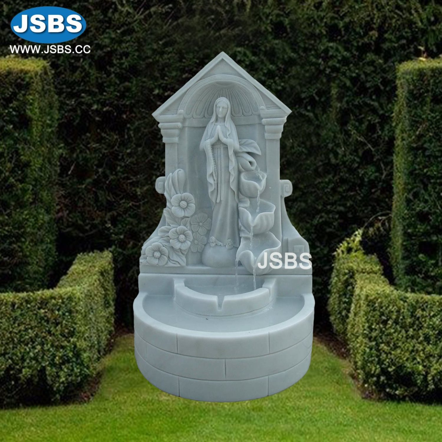 Wholesale Price Ornamental Stone Virgin Mary Water Fountain