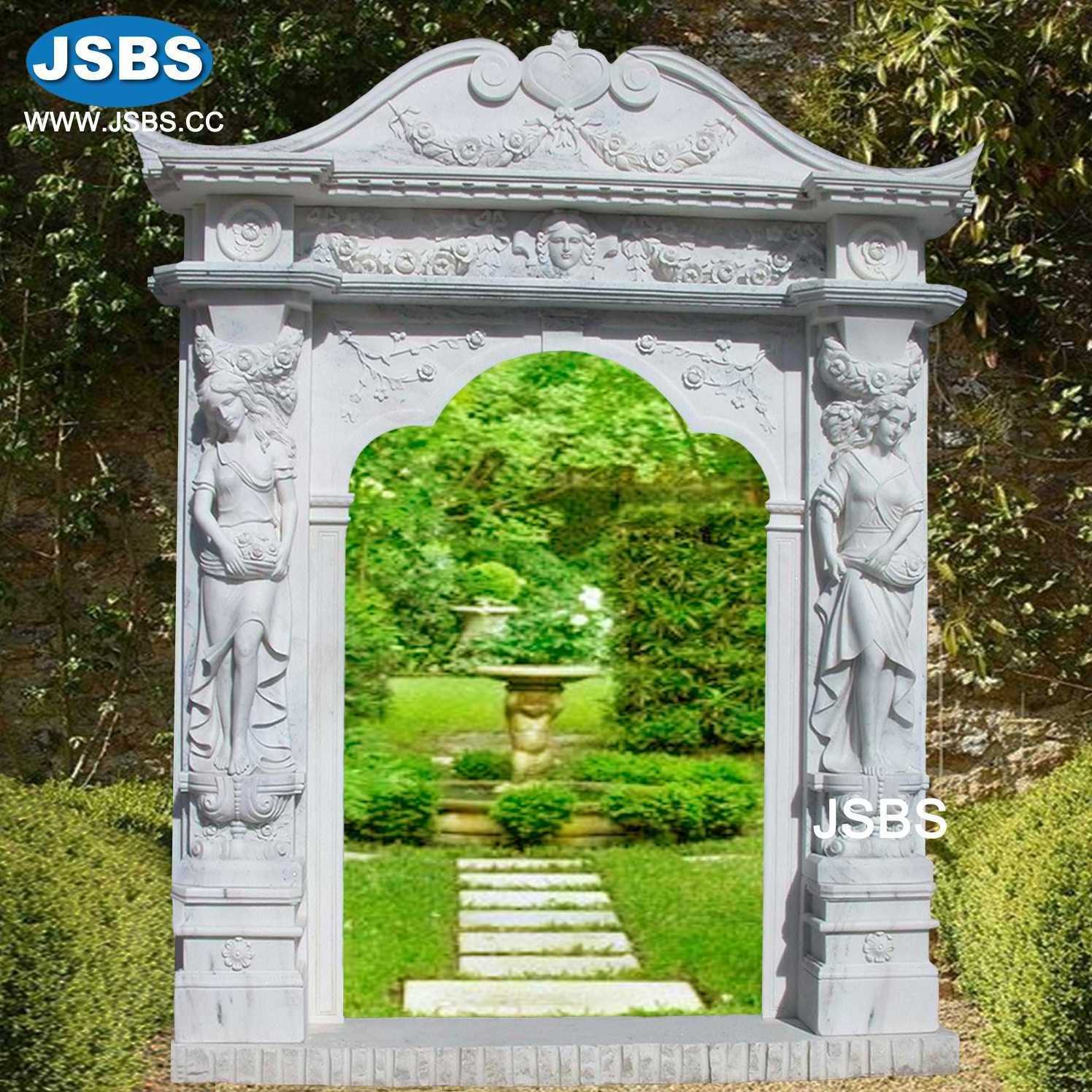 white marble entrance stone door surround frame interior or exterior home decoration design