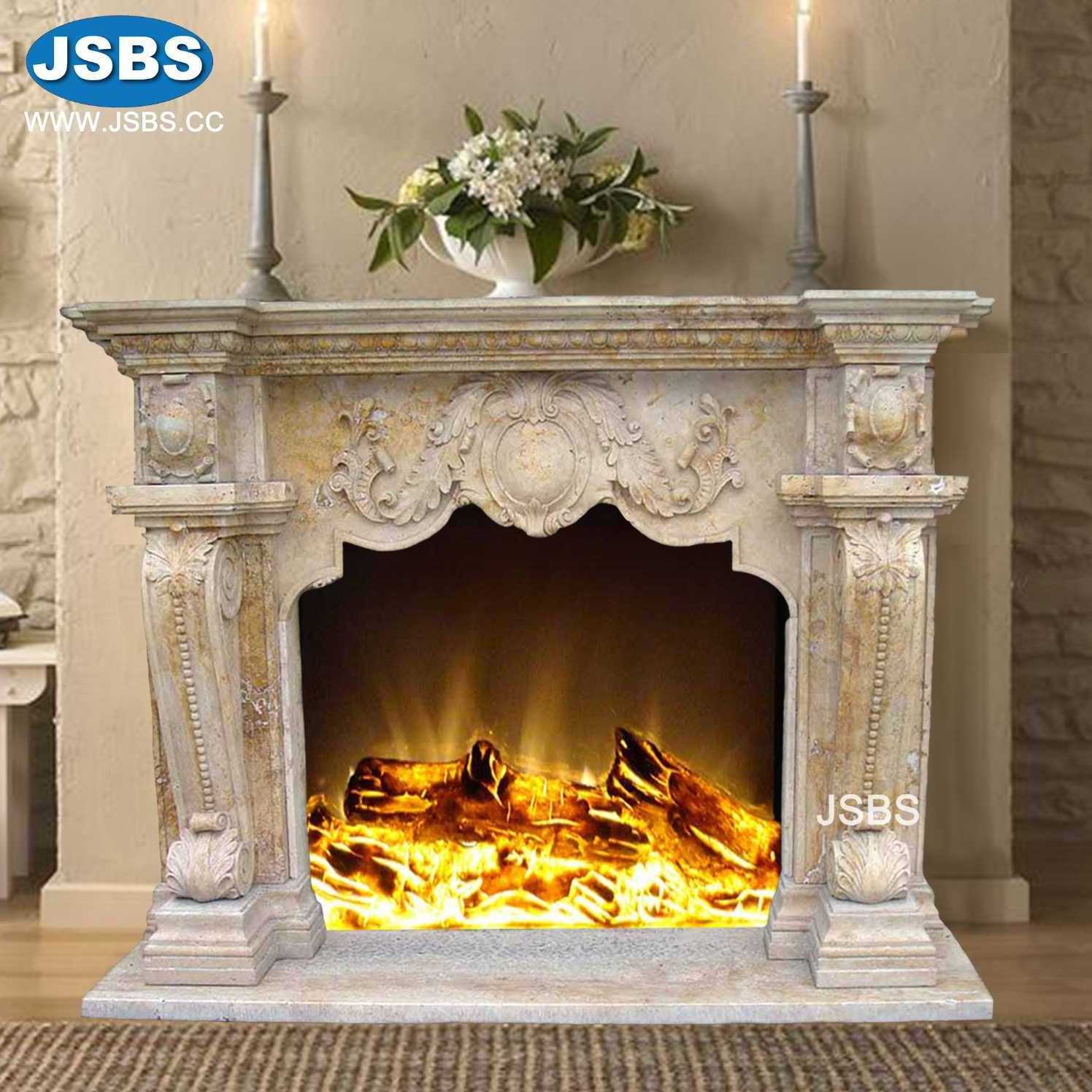 Stone Carved Bio Marble Kamin Fireplace Mantel Frame Surrounds