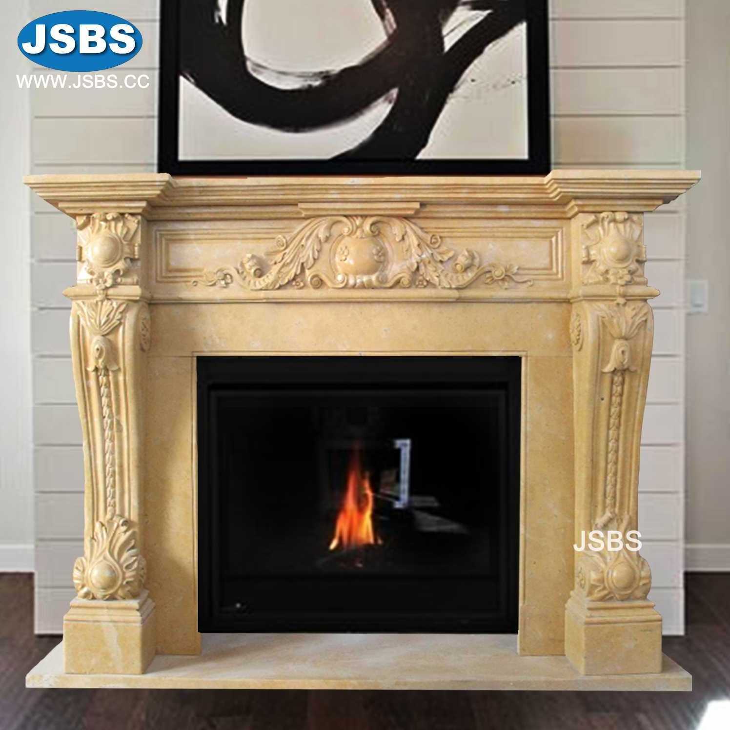 Stone Carved Bio Marble Kamin Fireplace Mantel Frame Surrounds