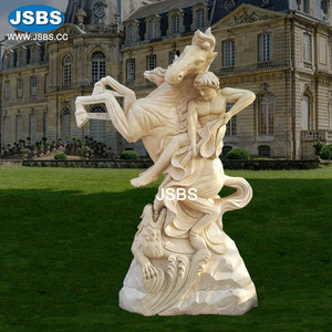 hot selling Custom-made classical Carved natural Marble Headstone with Horse