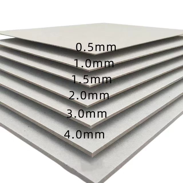 wholesale Grey board manufacturer grey back board 0.5MM 1MM 2MM 3MM 4MM 250GSM--2500 GSM