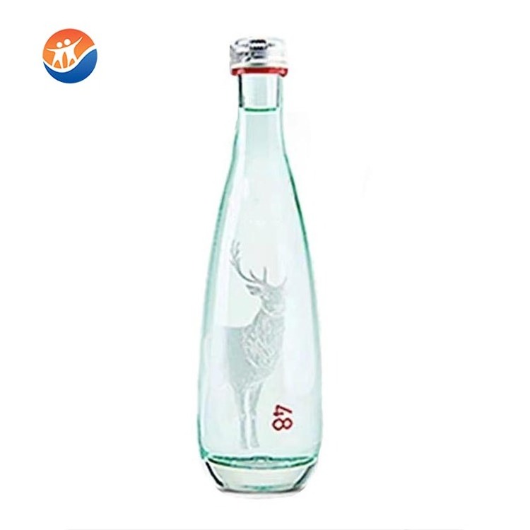 Wholesale 250ml 300ml 350ml 400ml 500ml 750ml 800ml clear round voss bottle drinking glass water bottle with screw lid