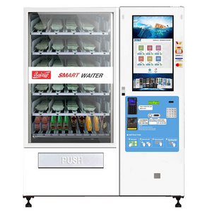 BAIXUE New Lifting systrm 32 inch touch screen for water and food milk dispenser with conveyor belt vending machine