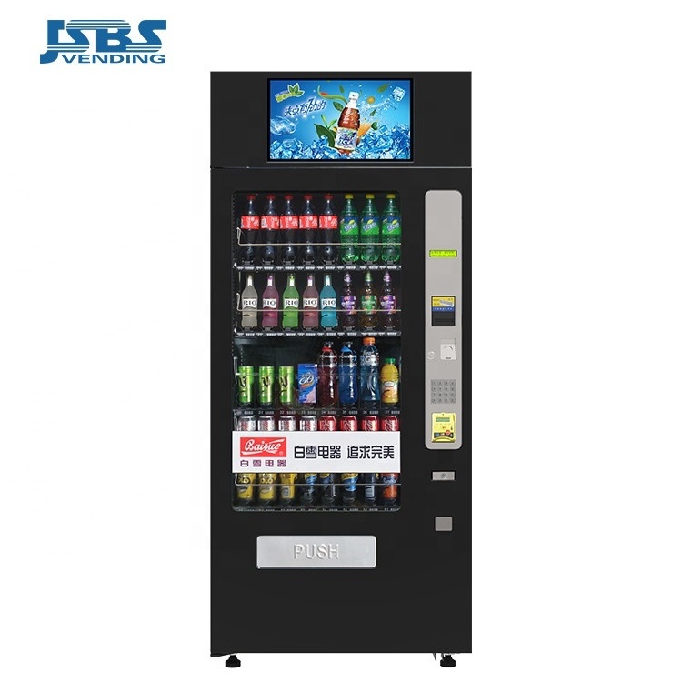 JSBS VCM2-4000S New Lift System  with 22 inch Top LCD advertristing Screen wifi modern vending machine