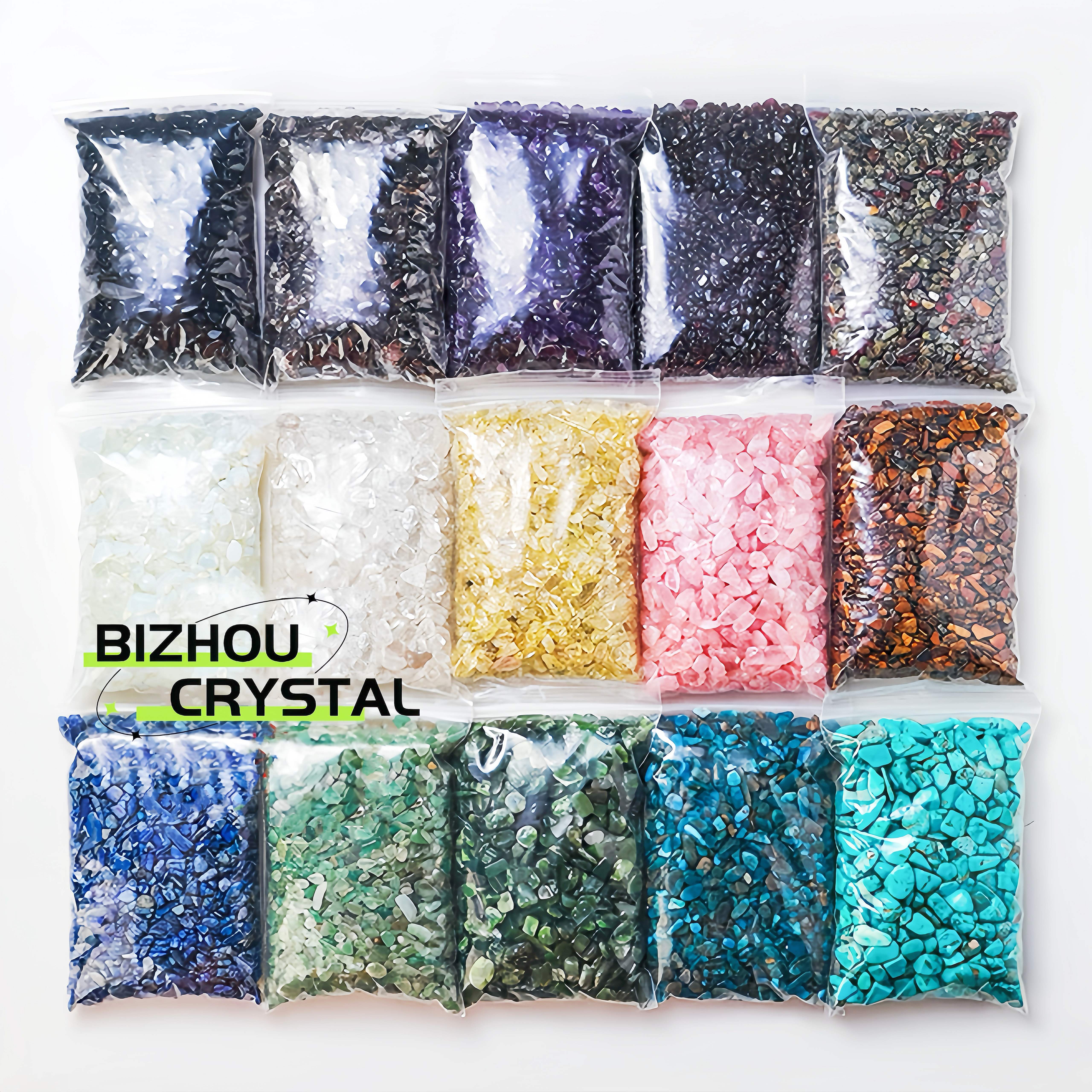 Natural Crystals Wholesale Bulk 1KG Polishing Tumbled StoneS Crystal Gravel Crystal Chips for Factory Sale