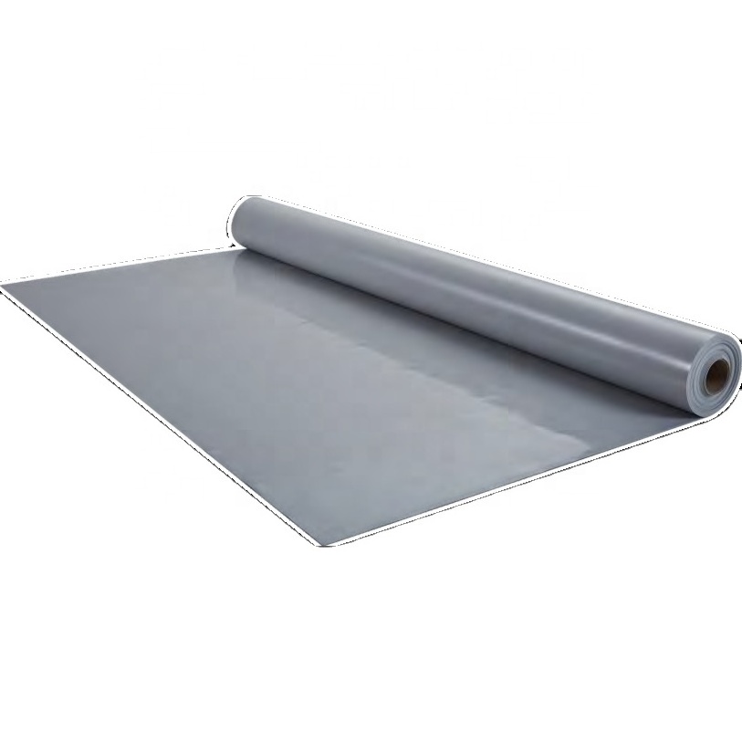 PVC Roofing Membrane Single Ply Waterproof Sheet Fleece  backed  for plat roof