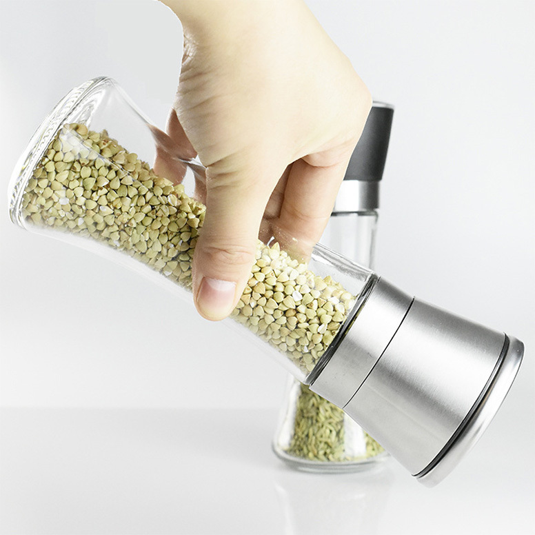 Top Sale Stainless Steel Salt Pepper Mill Manual Food Herb Grinders Spice Jar