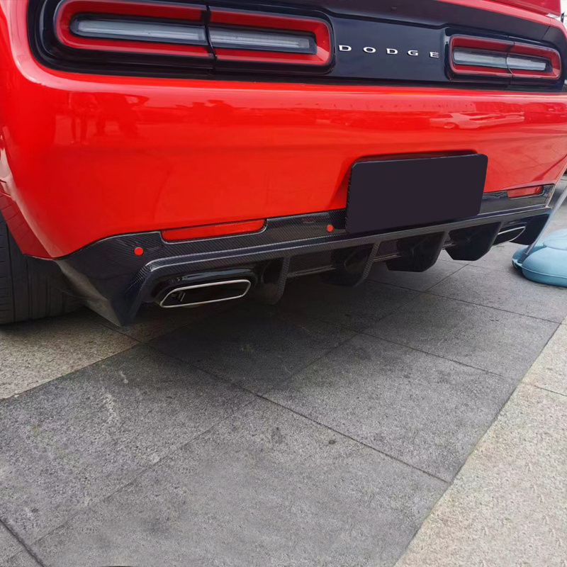 High quality style Carbon Fiber rear lip Rear Diffuser Trunk For Dodge ...