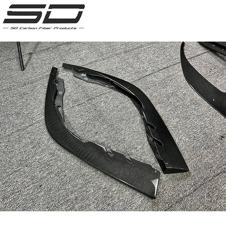 OEM Style Dry Carbon Fiber Car Front Bumper Splitter For Ferrari F8 2019-2021