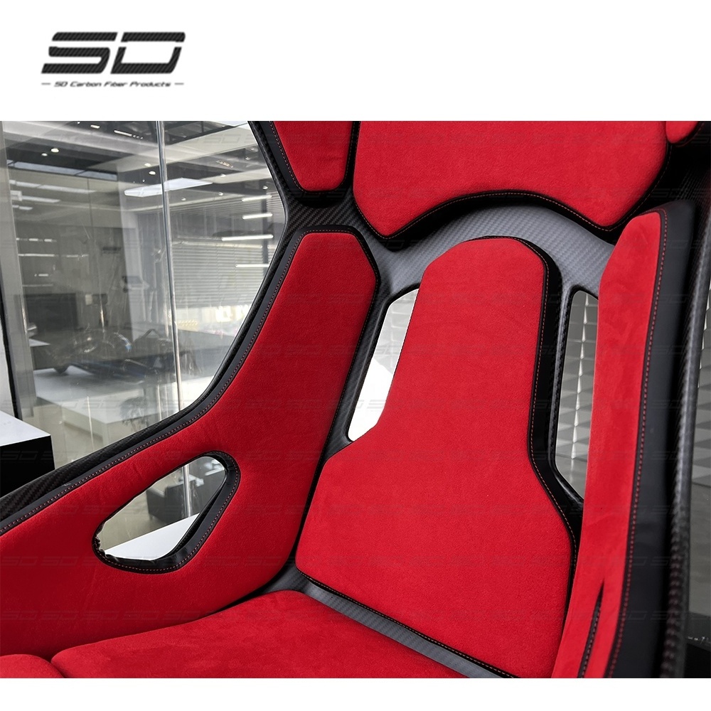 High Quality Dry carbon+alcantara Bucket Seats  Interior Seats  seat For all model sport cars