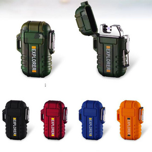 USB Rechargeable Waterproof Dual Arc Electric Lighter Outdoor c