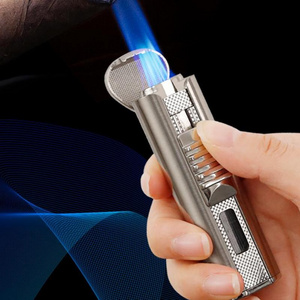 Three Flame Torch Lighter for Cigar Cigarette Candle & BBQ Jet Gas Lighter