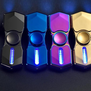 Strips Fidget Hand Spinner Windproof Rechargeable Arc Plasma USB Electronic Cigarette Lighter