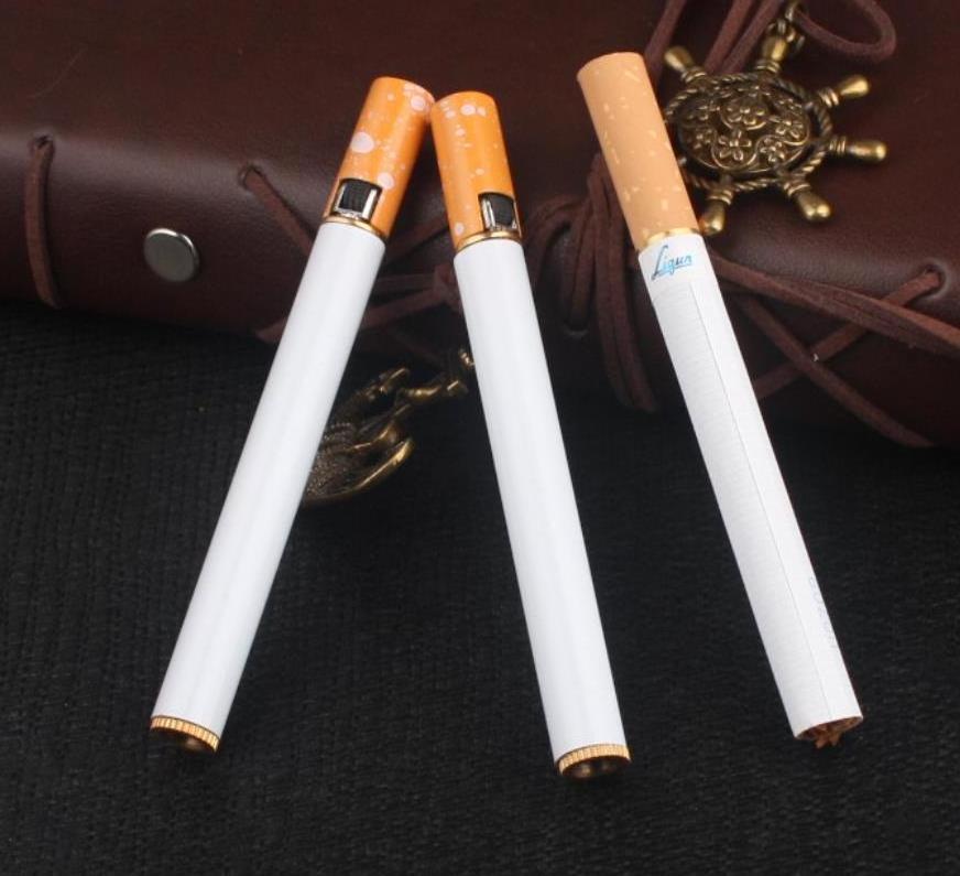 Cigarette Shape Mini Metal Creative Grinding Wheel Inflatable Lighter Fashion Cigarette Lighter