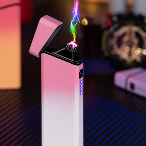 Electric Lighter Rechargeable USB Arc Windproof Lighters Flame Lighter