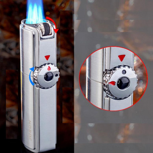 Butane Gas Refillable Luxury Gun Jet Three Flame Cigar Torch Lighter