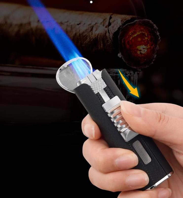 Three Flame Torch Lighter for Cigar Cigarette Candle & BBQ Jet Gas Lighter