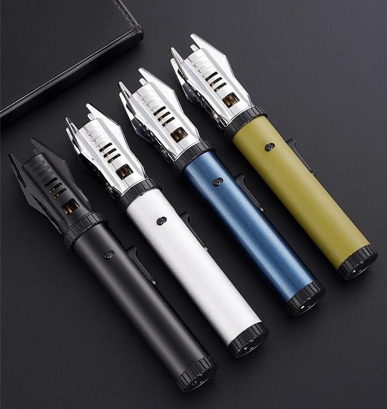 Gas Lighter Torch Direct Windproof Lighter Smoking Cigarette Torch Lighter Outdoor Barbecue & Kitchen