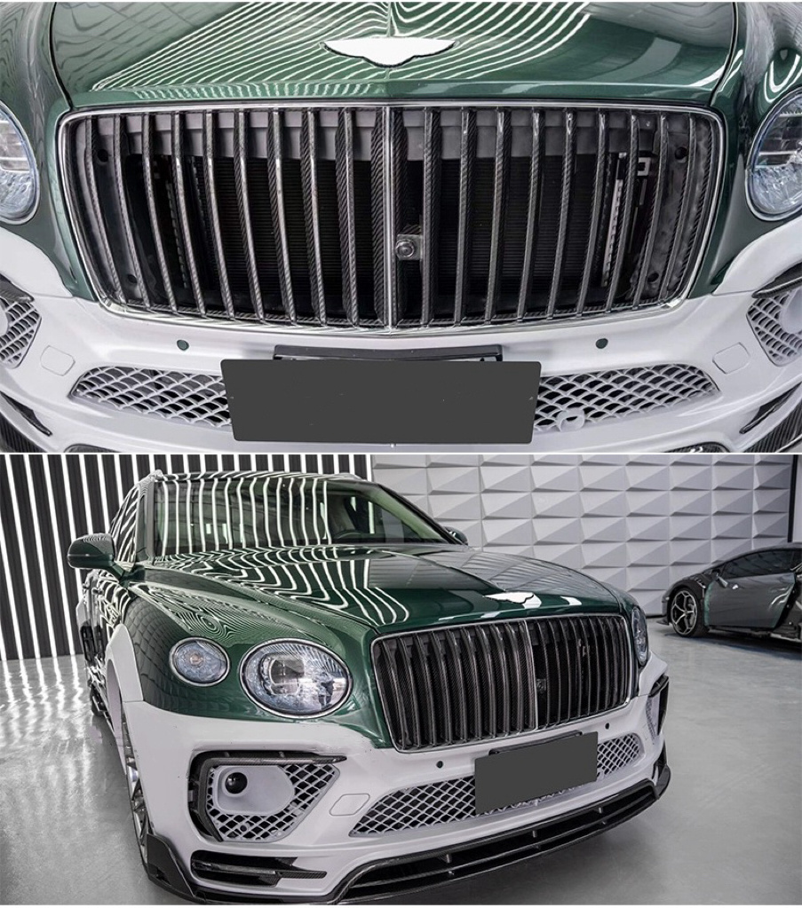 Dry Carbon Fiber Body Kit For Bentley Bentayga Upgrade M Style Body Kit Front Bumper  Rear Bumpers Grille