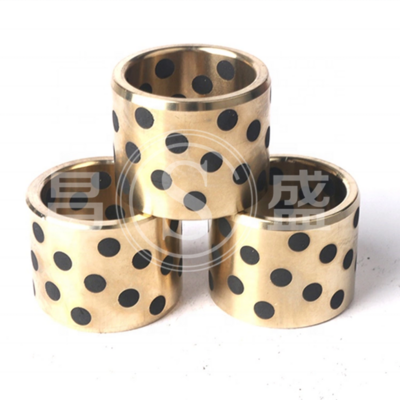 Graphite embedded self-lubricated bushing plain brass bearing