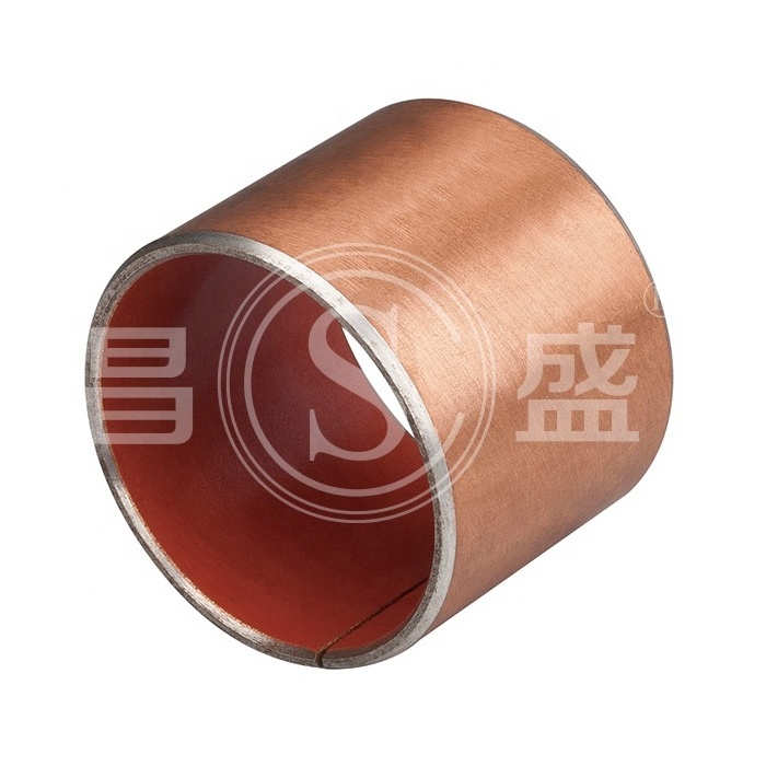 Jiashan sf 1 oilless sliding split dry sintered ptfe plain du metal sleeve bearing bushing for Shock absorber