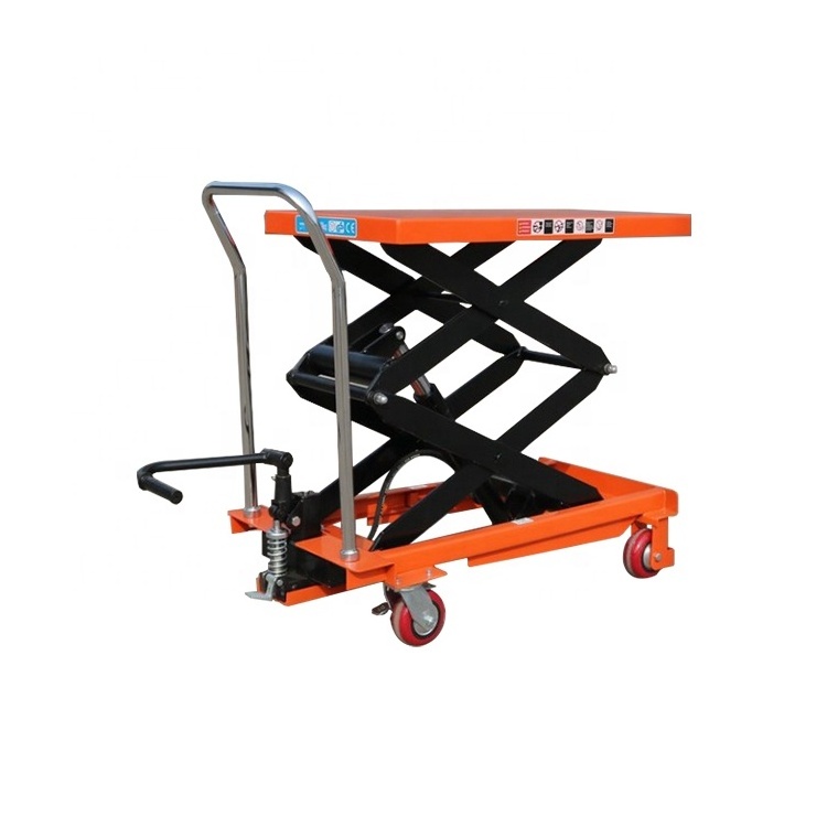 Lift table manual  platform car increasing shear fork  Hydraulic scissor truck thickened steel material