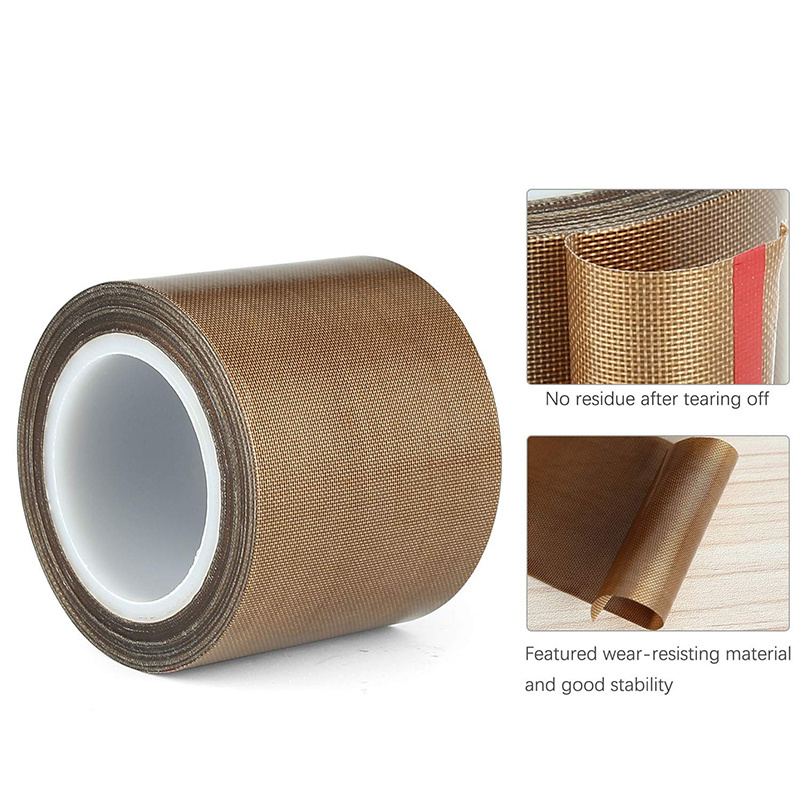 100% ptfe adhesive tape high temp fiberglass non stick backed metal detectable ptfe tape