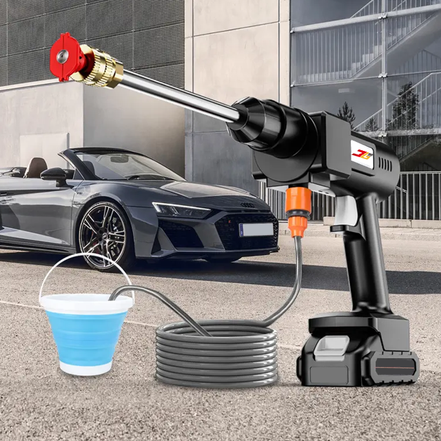 Car Whasher High Pressure Portable Wash Gun 12V 24V 48V 96V Cordless Electric Cleaning Machine Lithium Battery Washer Spray Gun