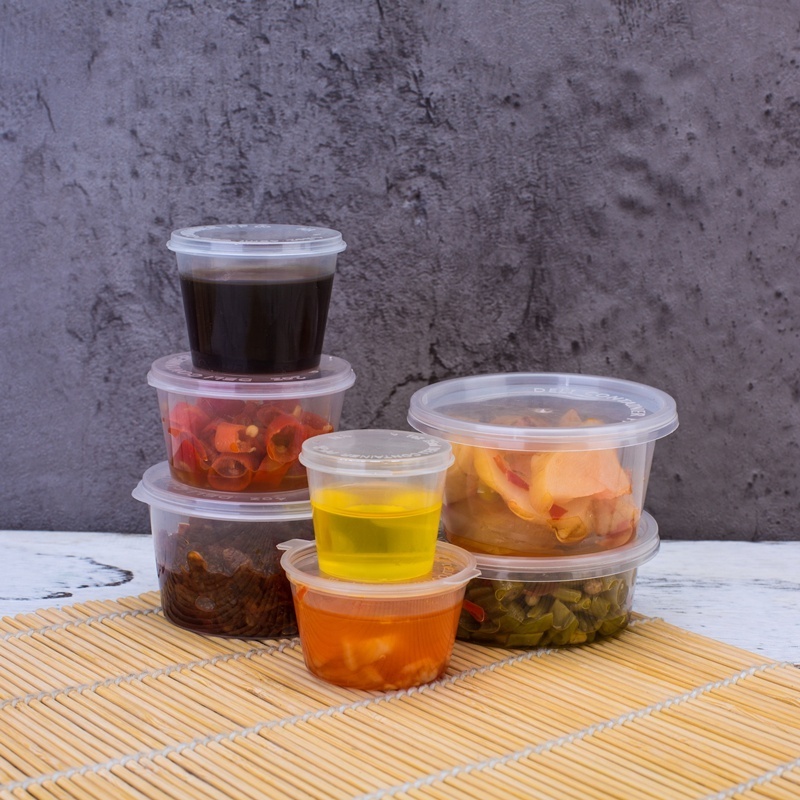 4 oz Disposable Sauce Packing Containers Sauce Cups Reliably Sealing Dipping Bowl