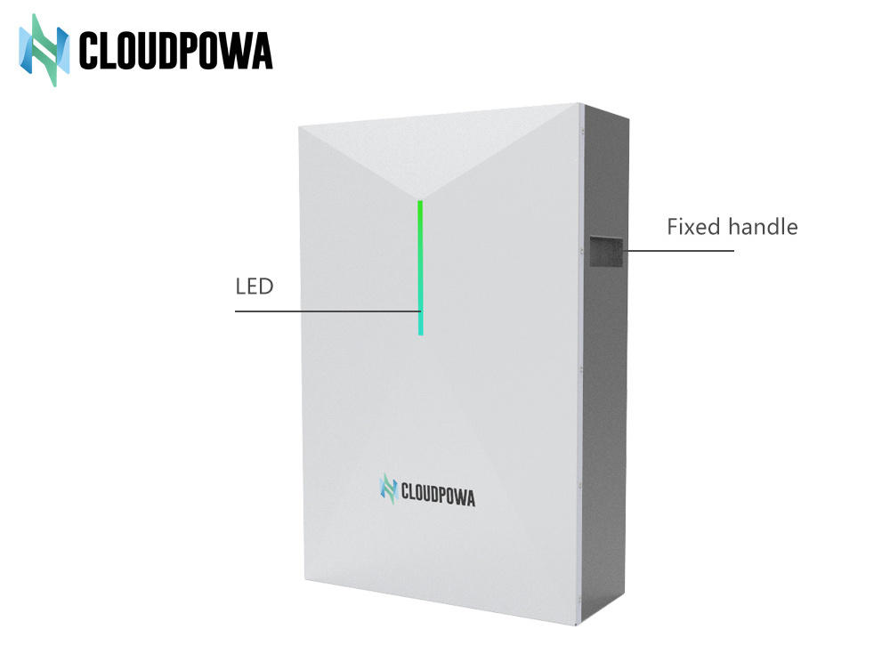 CloudPowa 51.2v wall hung energy storage battery energy storage system prismatic battery 100ah