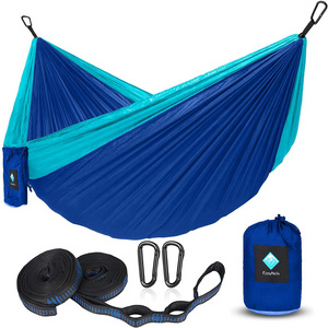 Customizable Color Single Hammock Double Hammocks for Camping, Portable Parachute Hammock for Outdoor Hiking Travel Backpacking