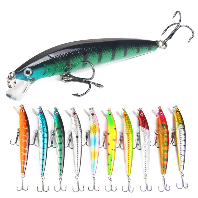 3D Eyes Minnow Fishing Lures Treble Hooks Fishing Lures Lifelike Fishing Lures